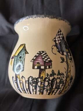 Home & Garden Party Stoneware Collection Birdhouse Utensil Holder Birdhouse 2005